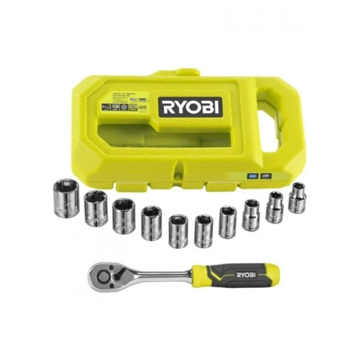 RYOBI RHRS10PC 1/4 Cırcırlı Lokma Seti 10 Parça