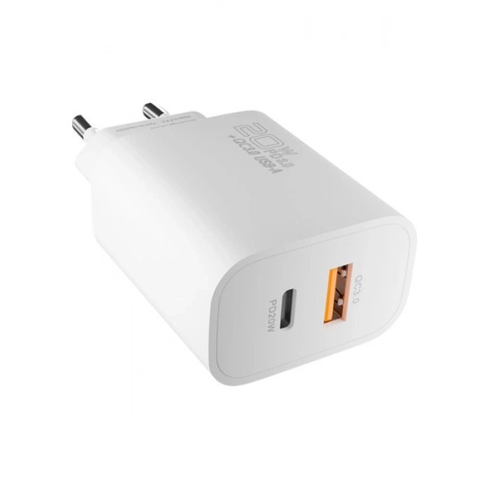 S-Link 20W Çift Portlu Usb-C + Usb-A Hızlı Şarj Cihazı + 1 Metre Type-C To iPhone Lightning Kablo (2 li Set: 2 Adaptör + 2 Kablo) | Super Hızlı Şarj iPhone 15/16/17, Android, Ipad, Tablet Uyumlu