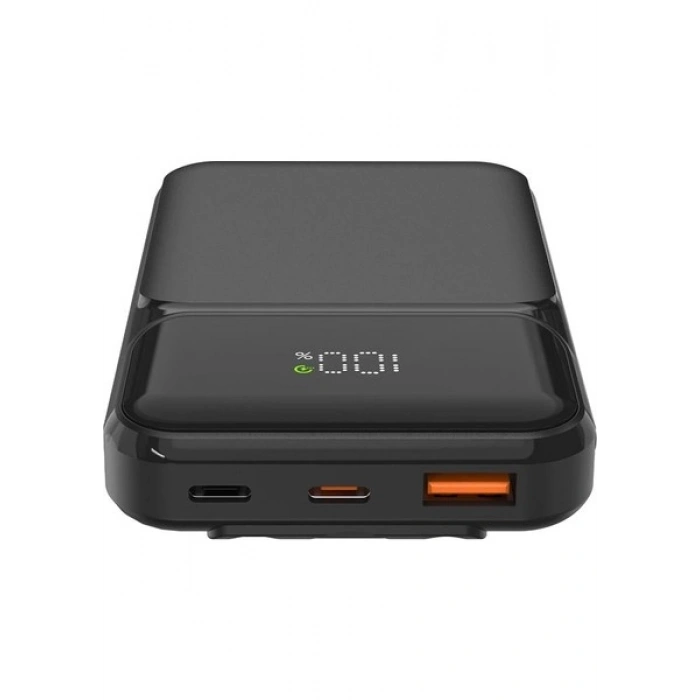 S-Link P104 10000MAH Prm Dahili Kablolu HSC22.5W+PD20W Siyah LCD Powerbank