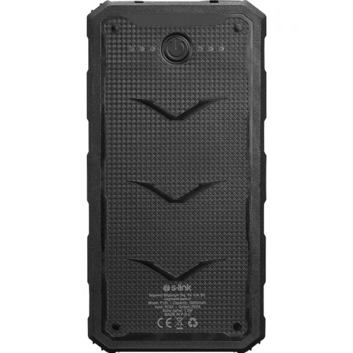 S-Link P120 12000MAH Prm 2-Usb+Type-C+Micro LED LAMBA+1.2W Solar Panelli Siyah Taşınabilir Power