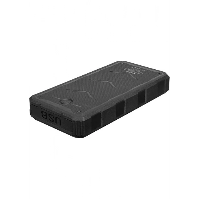 S-Link P120 12000MAH Prm 2-Usb+Type-C+Micro LED LAMBA+1.2W Solar Panelli Siyah Taşınabilir Power
