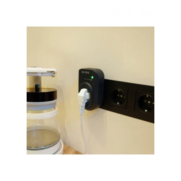 S-Link Sl-06 16A 3500W 450 Joule Akım Korumalı Tekli Priz