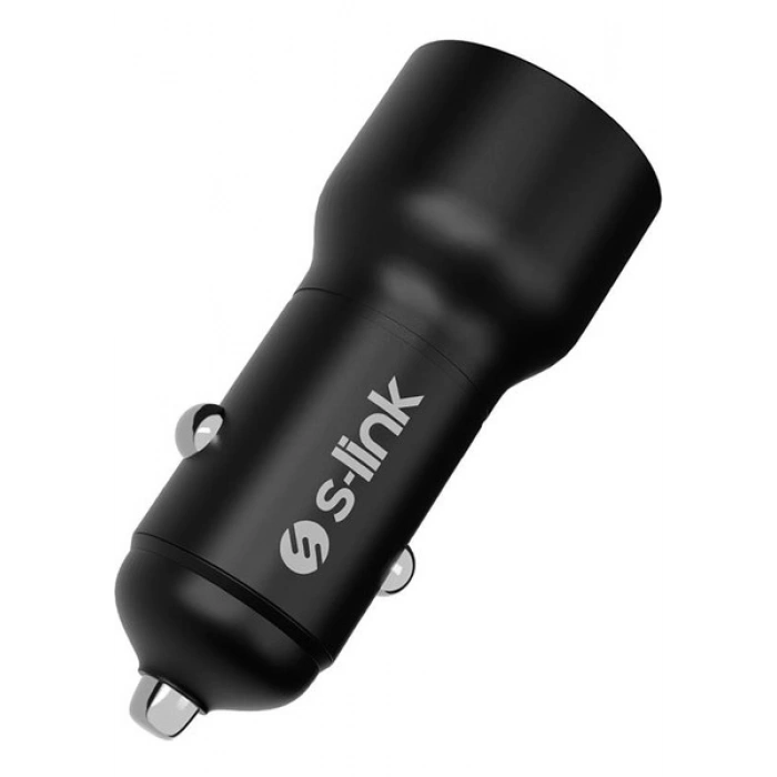S-Link SL-AC60 60W Pd 3.0 Pd 30W + PD30W Siyah Araç Şarj Cihazı