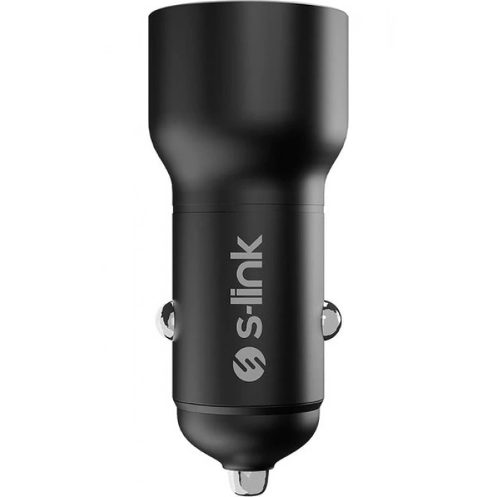 S-Link SL-AC60 60W Pd 3.0 Pd 30W + PD30W Siyah Araç Şarj Cihazı