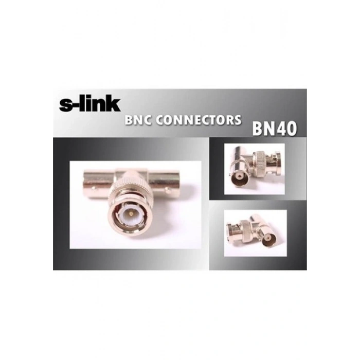 S-Link Sl-Bn40 Bnc M To 2*Bnc F T 50 Li Paket Connector
