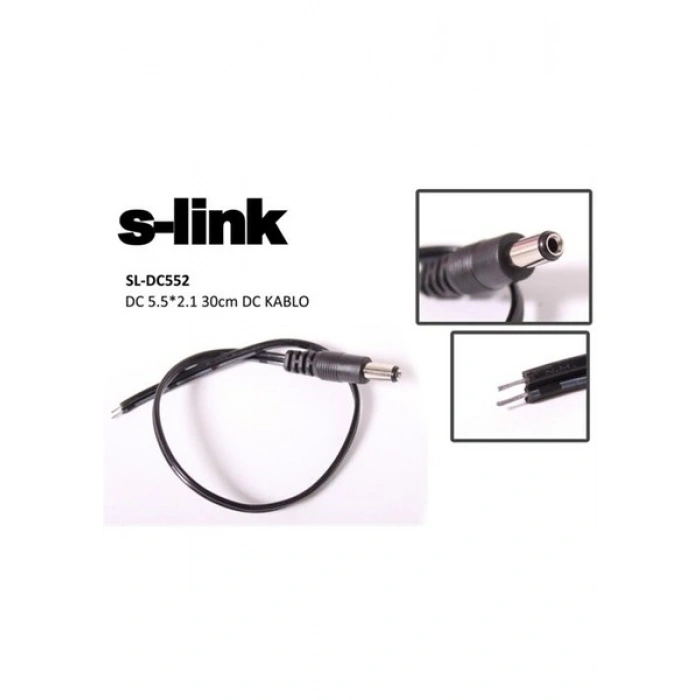 S-Link Sl-Dc552 Dc5.5*2.1 0,30 Cm Dc Kablo