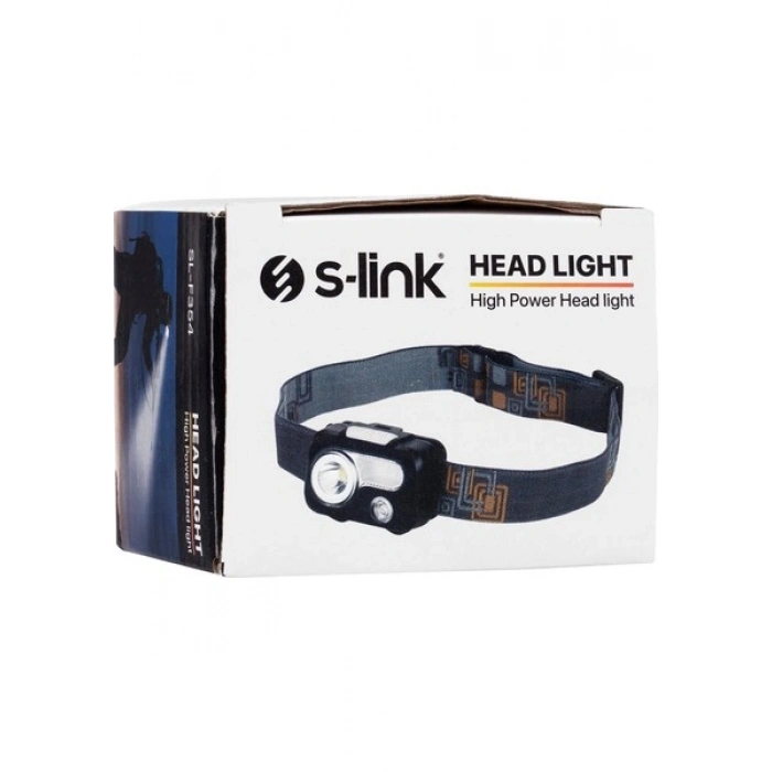 S-Link SL-F354 3W Led+ 2 Smd+1 Kırmızı LED Pilli Işık Ayarlı ve Modlu Kafa Lambası