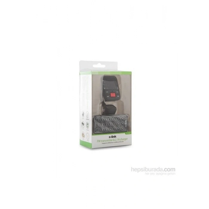 S-link SL-FM65 SD/Usb Destekli + 2.1A Usb Şarj Portlu Fm Transmitter