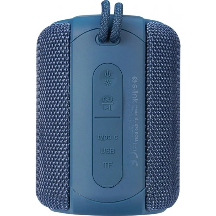 S-link SL-S79 Roll Mavi 6W 1200mAh USB-TF-TWS-IPX5 Bluetooth Hoparlör