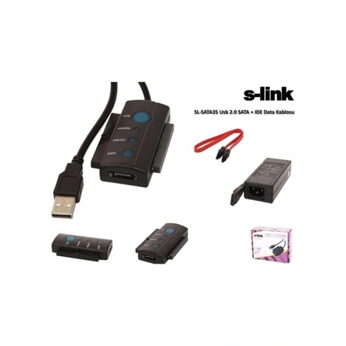 S-link SL-SATA35 Usb 2.0 to Sata + ıde Data Çevirici