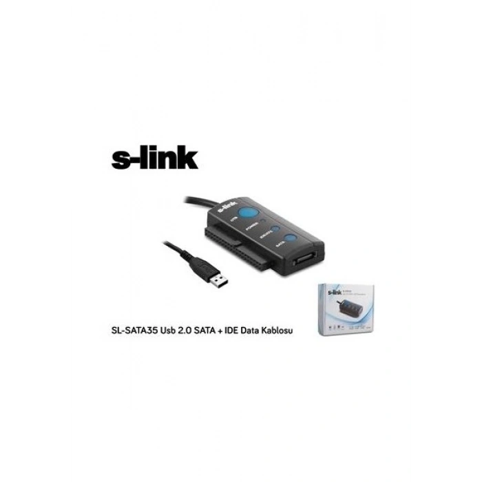 S-link SL-SATA35 Usb 2.0 to Sata + ıde Data Çevirici