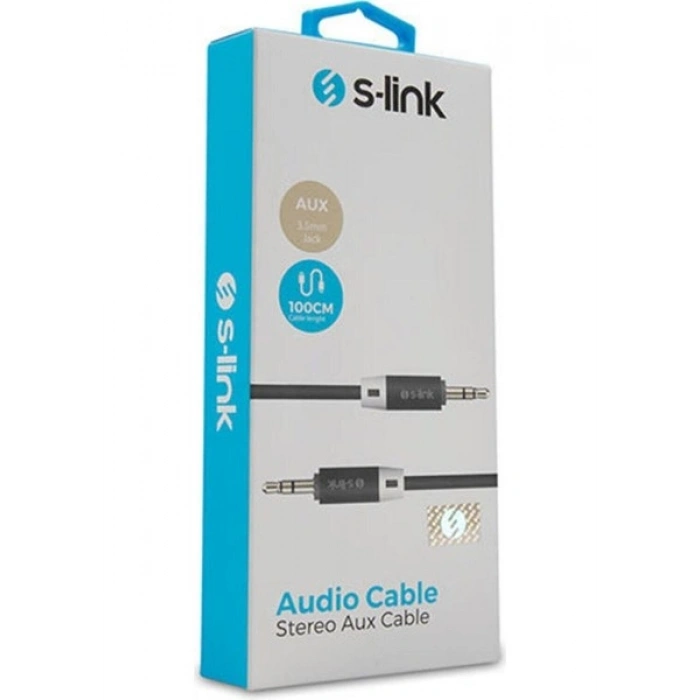 S-Link Sl-Sp70 1 Metre Siyah 3.5Mm Stereo Ses Kablosu
