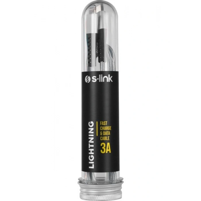 S-Link SL-STM55PD 3A Fast Şarj Typec To Lightning Silver Data + Sarj Kablosu