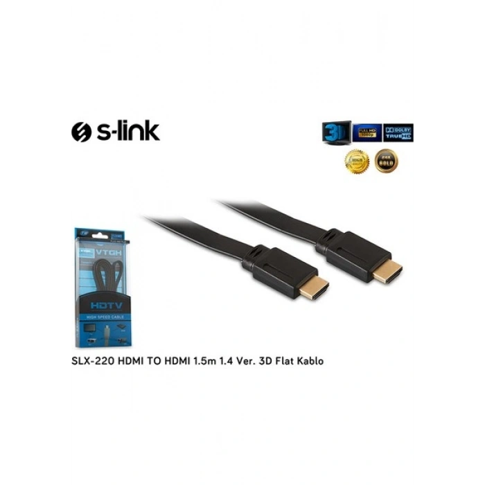 S-link SLX-220 HDMI TO HDMI 1.5m 1.4 Ver. 3D Kablo
