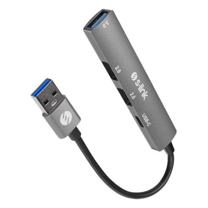 S-Lınk SW-U322 2*usb2.0, 1*usb3.0, 1*type-C Metal USB Hub Çoklayıcı