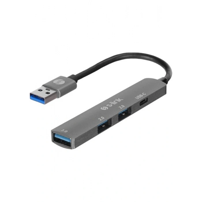 S-Lınk SW-U322 2*usb2.0, 1*usb3.0, 1*type-C Metal USB Hub Çoklayıcı