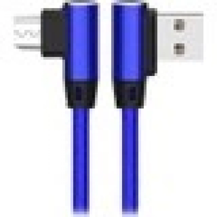 S-link Swapp SW-C555 1M 3A Micro Lacivert Kılıflı Metal -L- Kablo