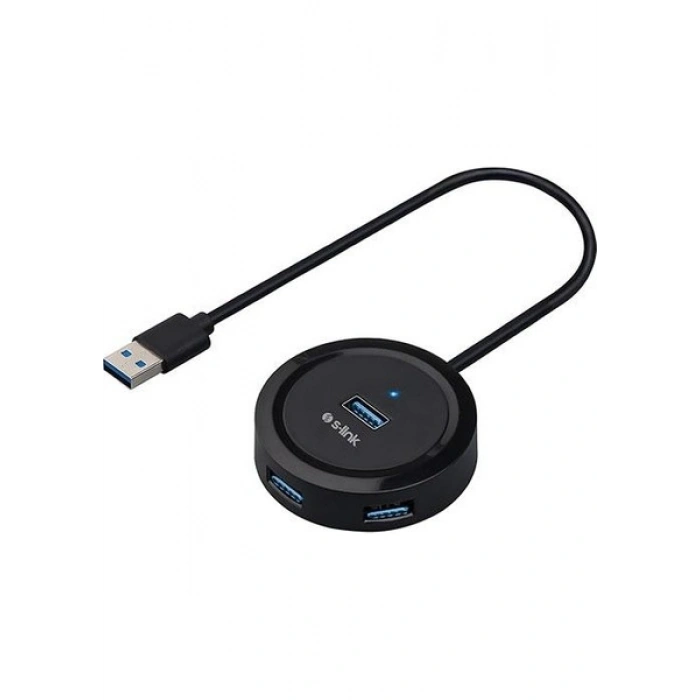 S-Link Swapp SW-U300 4 Port USB 3.0 Gri USB Hub