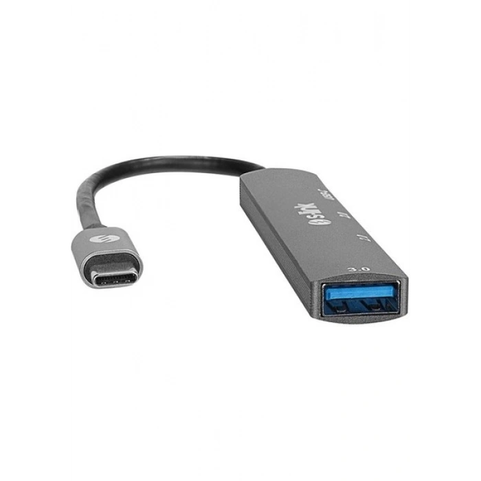 S-link SWV-USBC023 4 in 1 Gri Metal TypeC to 2-USB2.0 USB 3.0, PD Type C Adaptör