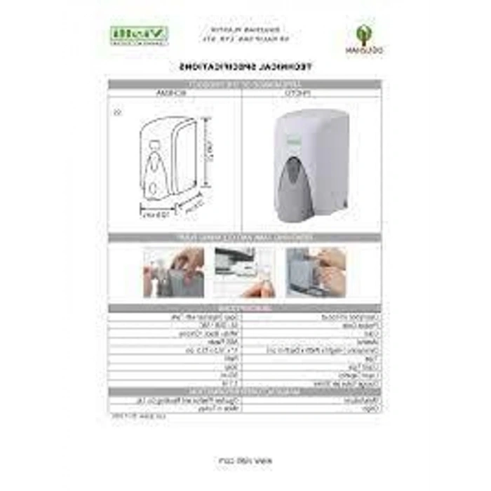 500 ml Sıvı Sabun Dispenseri, Siyah Hazneli Şık Tasarım