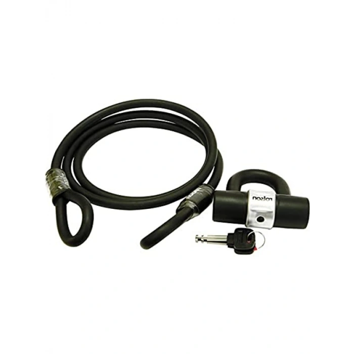 Sağlam Kablo ve Silindirli Kilit Seti, Siyah