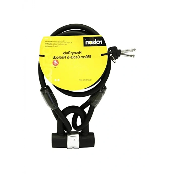 Sağlam Kablo ve Silindirli Kilit Seti, Siyah