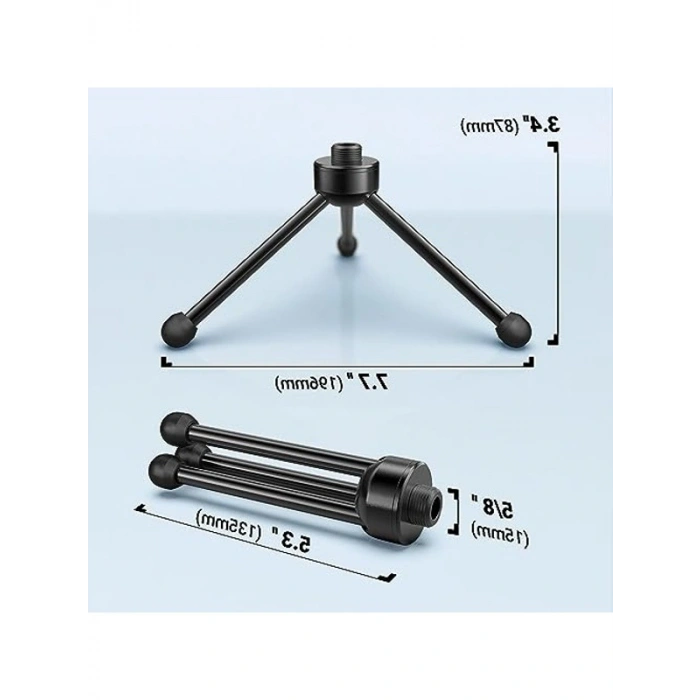 Sağlam Metal Yapılı Mikrofon Tripod Standı, Katlanabilir