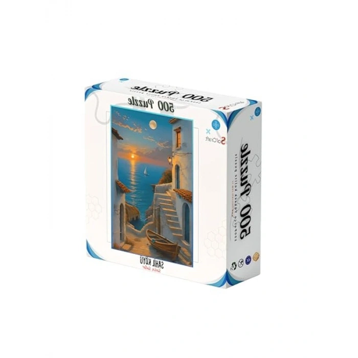 Sahil Köyü Temalı Puzzle, 500 Parça