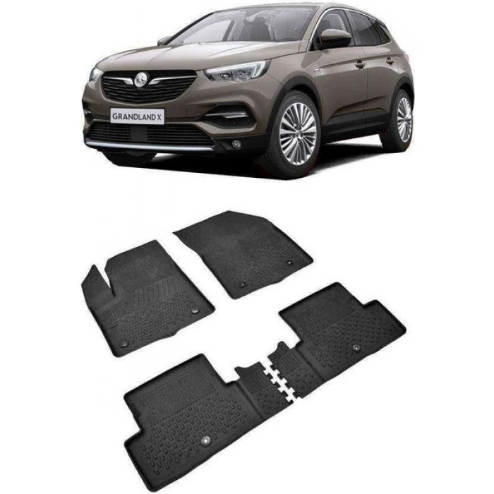 Sahler Opel Grandland X 2017-2022 4.5D Havuzlu Paspas Siyah