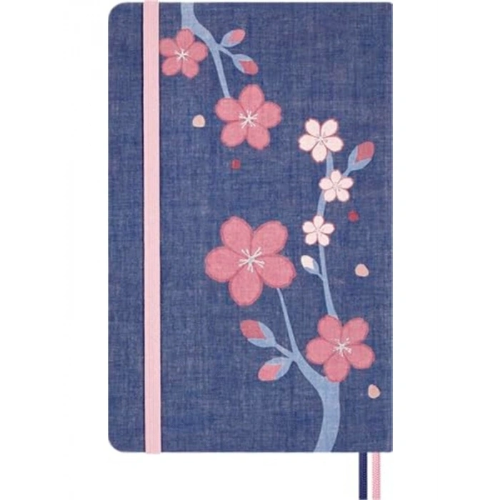 Sakura Tasarımlı A4 Boyutunda Çizgili Defter - Özel Seri