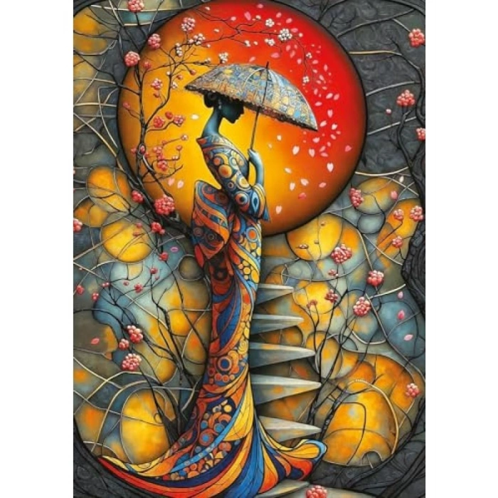 Sakura Yağmuru Temalı 1000 Parça Puzzle