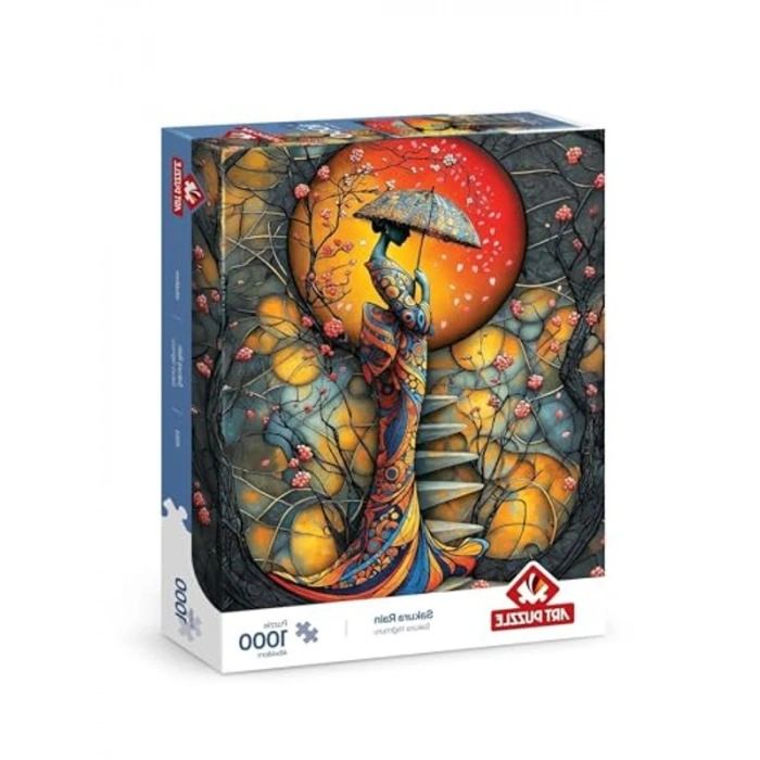 Sakura Yağmuru Temalı 1000 Parça Zorlu Puzzle Seti