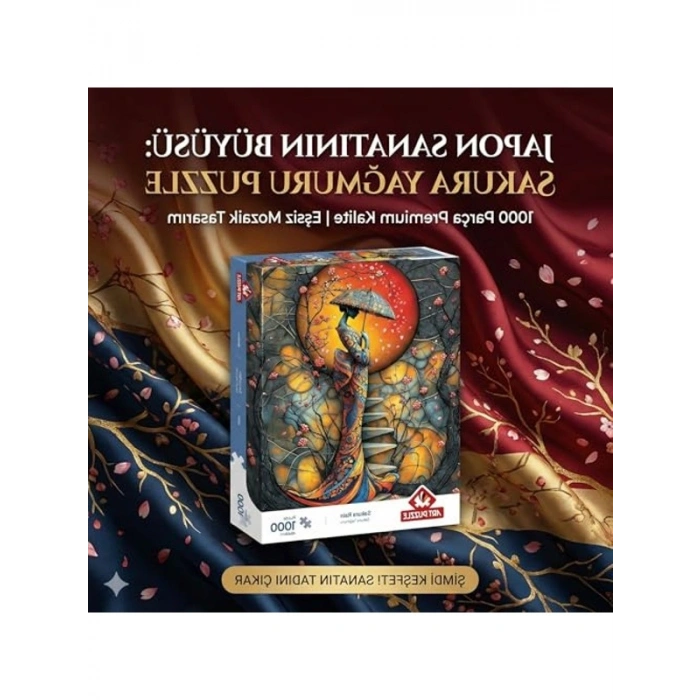 Sakura Yağmuru Temalı 1000 Parça Zorlu Puzzle Seti