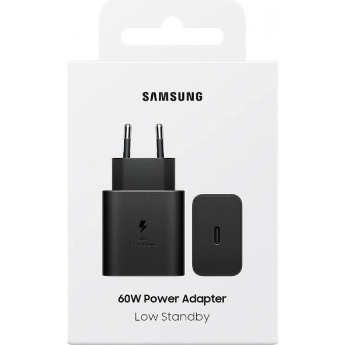 Samsung 60W Süper Hızlı Type-C Şarj Adaptörü - Siyah