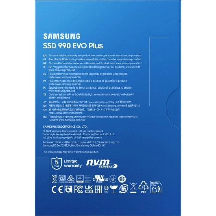 Samsung 990 EVO PLUS SSD 4TB, PCIe Gen 4x4 | Gen 5x2 M.2 2280, Speeds Up-to MZ-V9S4T0BW