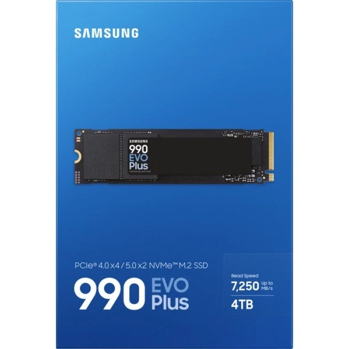 Samsung 990 EVO PLUS SSD 4TB, PCIe Gen 4x4 | Gen 5x2 M.2 2280, Speeds Up-to MZ-V9S4T0BW