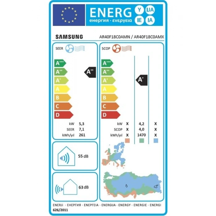 Samsung AR40F18C0AM/SK 18000 Btu Inverter Klima