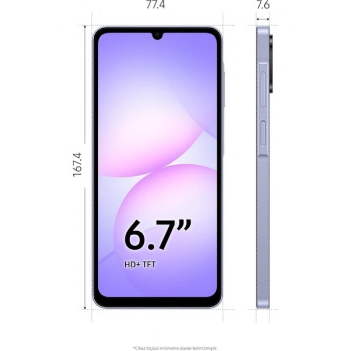 Samsung Galaxy A07 128 GB 4 GB Ram (Samsung Türkiye Garantili) Açık Mor