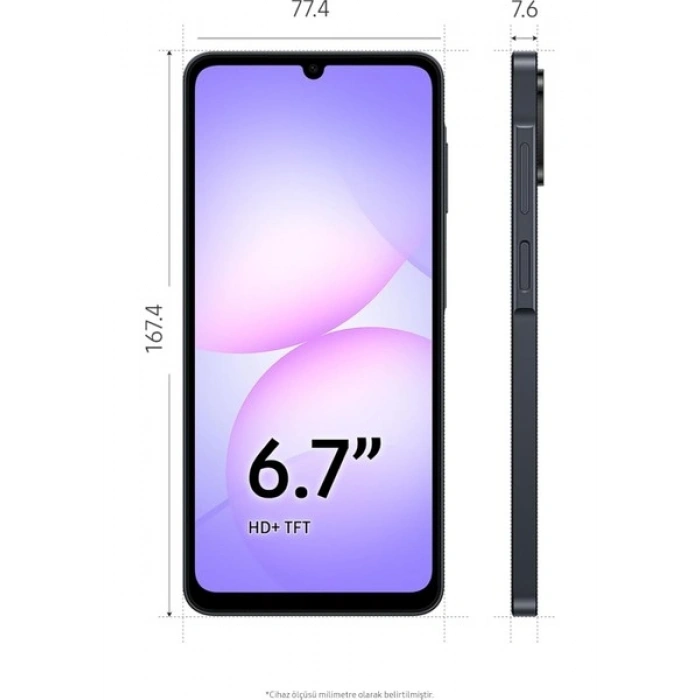 Samsung Galaxy A07 128 GB 4 GB Ram (Samsung Türkiye Garantili) Siyah