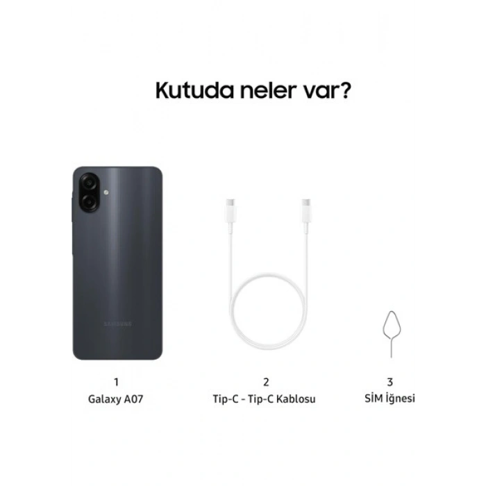 Samsung Galaxy A07 128 GB 4 GB Ram (Samsung Türkiye Garantili) Siyah