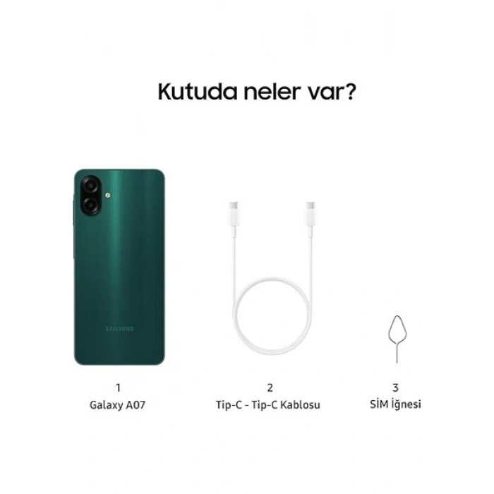 Samsung Galaxy A07 128 GB 4 GB Ram (Samsung Türkiye Garantili) Yeşil