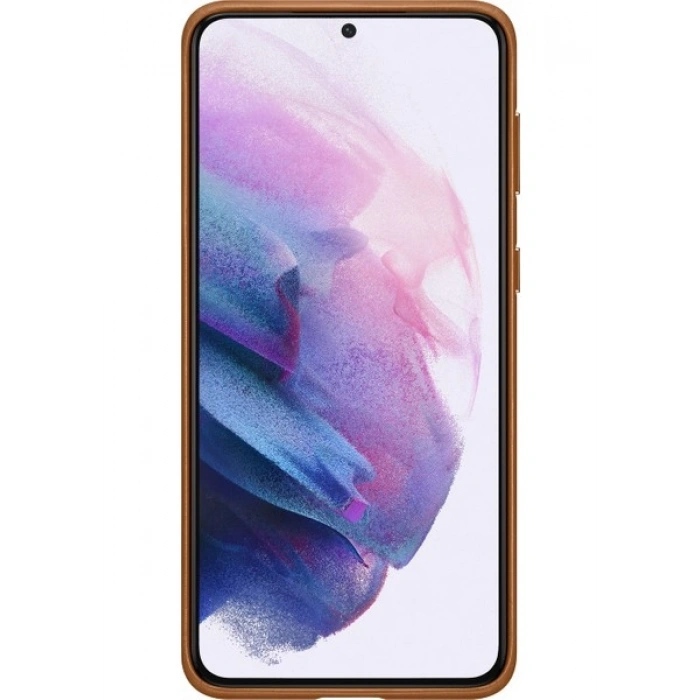 Samsung Galaxy S21 Plus Orijinal Deri Kılıf Kahverengi