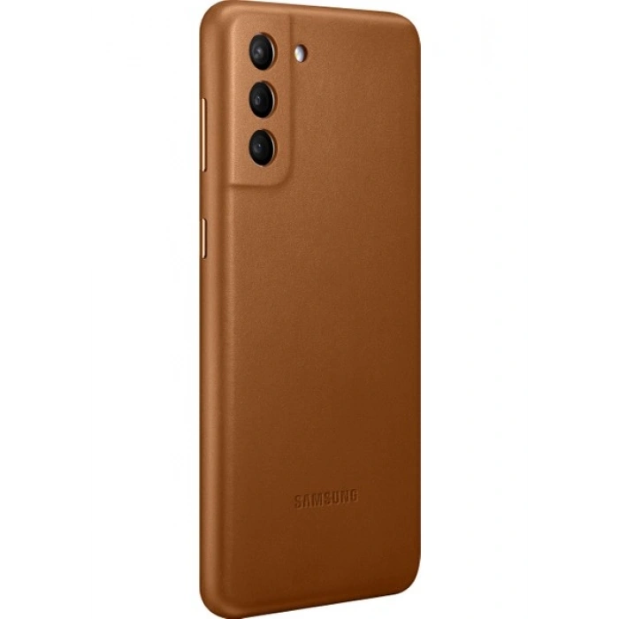 Samsung Galaxy S21 Plus Orijinal Deri Kılıf Kahverengi