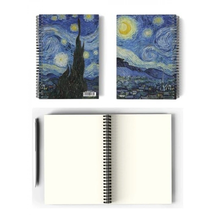 Sanat Temalı A5 Spiralli Defter, 100 Sayfa, Çizgisiz