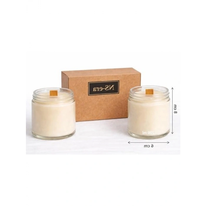 Sandalağacı Kokulu Dekoratif Ahşap Fitil, 200 ml Hediyelik Set