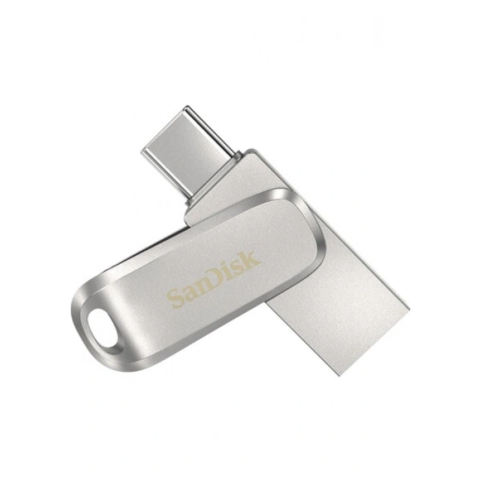 SanDisk Ultra Dual Drive Luxe USB Type-C 64 GB Gümüş Renkli Şifre Koruma Özellikli