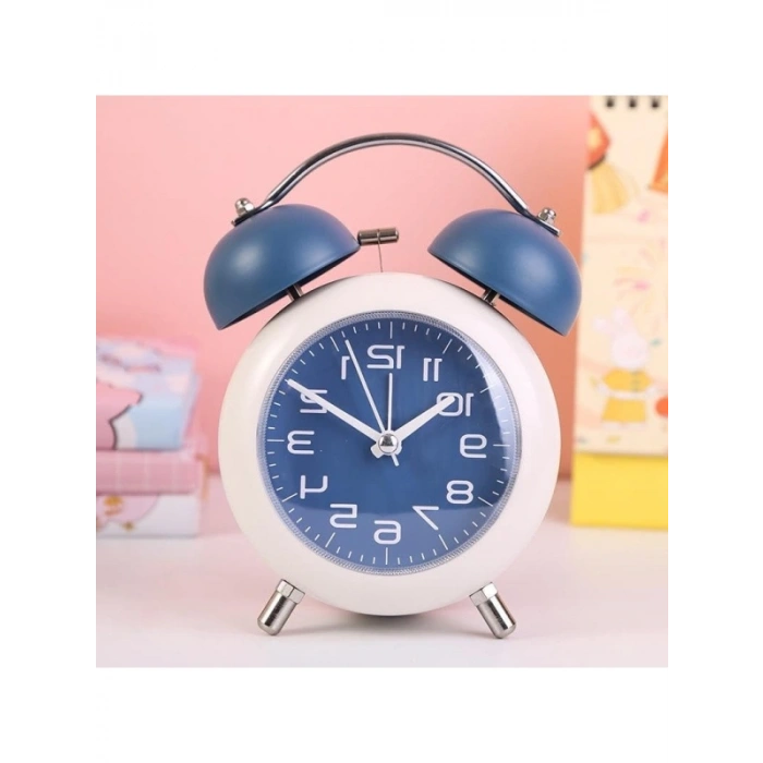 Saniyeli Analog Masa Saati, Işıklı ve Yüksek Sesli Alarm