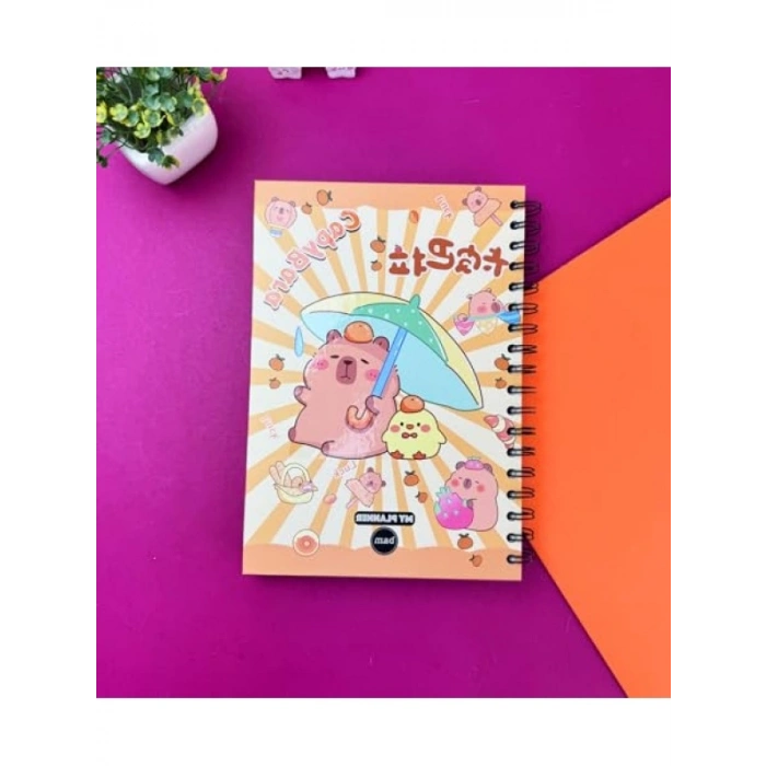 Şanslı Capybara Tasarımlı Eğlenceli Konuşan Ajanda