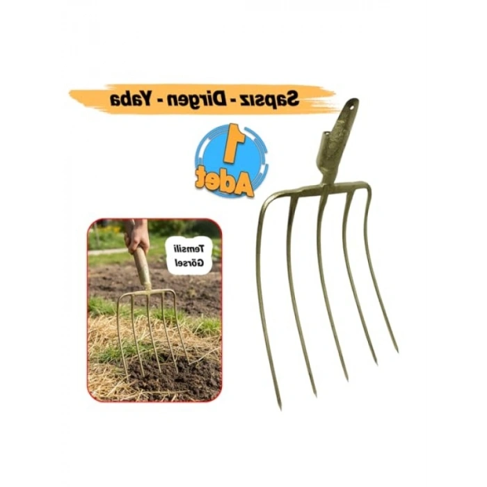 Sapsız Metal 5 Dişli Yaba Ot Taşıma ve Karıştırma Dirgeni
