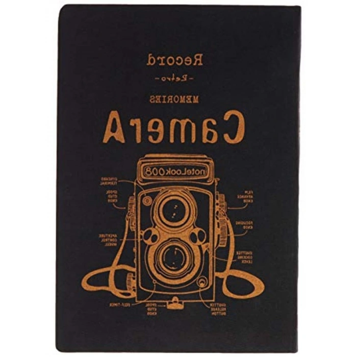 Sarı Çizgili B5 Boyutunda Tekstil Kapaklı Defter - Not Tutma İçin